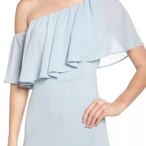 Show me your mumu steel blue chiffon tango dress